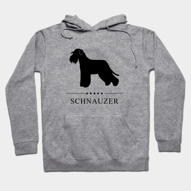 Schnauzer Black Silhouette Hoodie by millersye